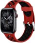 Strapido perforovaný s prackou na Apple Watch 38/40/41 mm Červeno-čierny - Remienok na hodinky