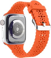 Strapido perforovaný s prackou pre Apple Watch 38/40/41 mm Oranžový - Remienok na hodinky