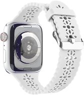 Strapido perforovaný s přezkou pro Apple Watch 42/44/45 mm Bílý - Watch Strap