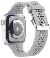 Strapido perforovaný s prackou na Apple Watch 42 / 44 / 45 mm Sivý - Remienok na hodinky