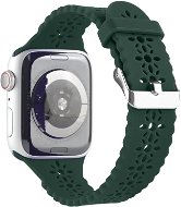 Strapido perforovaný s přezkou pro Apple Watch 42/44/45 mm Tmavě zelený - Watch Strap