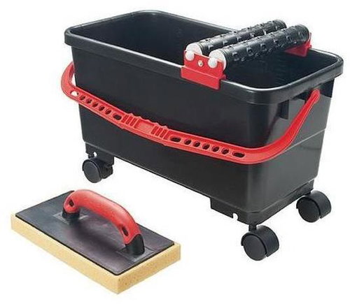 Strend Pro Set P1111, 24 l bucket, tiling set on wheels + 2 × roller + sponge trowel - Tool Set - Main image