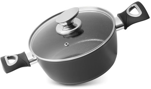 MagicHome Black Line pot, 20 cm, 2,1 liters with lid - Pot - Main image