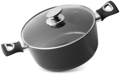 MagicHome Black Line pot, 24 cm, 4,0 liters with lid - Pot - Main image