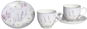 Home Elements Sada dvou porcelánových šálků 270 ml s podšálky, Levandule - Šálek