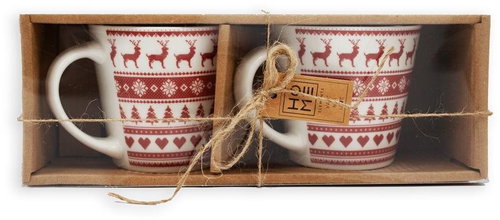 Home Elements Set of two mugs 340 ml, in box, Reindeer - Mug - Main image