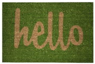 Home Elements Rohožka gumová kokosová Hello zelená 40 × 60 cm - Doormat