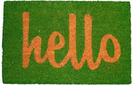 Home Elements Rohožka gumová kokosová Hello zelený text - šedá 43 × 73 cm - Doormat