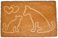 Home Elements Rohož z kokosového vlákna, Kočka a pes, 40 × 60 cm - Doormat