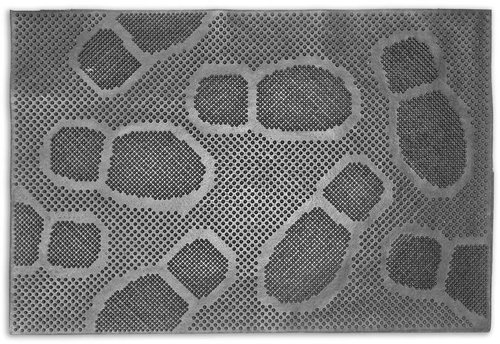 Home Elements Venkovní gumová vstupní rohožka Foot steps - černá 40 × 60 cm - Doormat - Main image