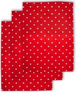 Home Elements Sada 3 utěrek 50 × 70 cm, Červená s bílými puntíky R - Kuchyňské utěrky
