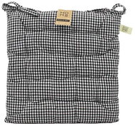 Home Elements Podsedák prošívaný 40 × 40 cm, černá kostička - Chair Cushion