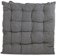 Home Elements Podsedák prošívaný 40 × 40 cm, kostičkovaný, černo-bílý - Chair Cushion
