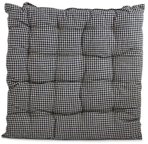 Home Elements Podsedák prošívaný 40 × 40 cm, kostičkovaný, černo-bílý - Chair Cushion - Main image