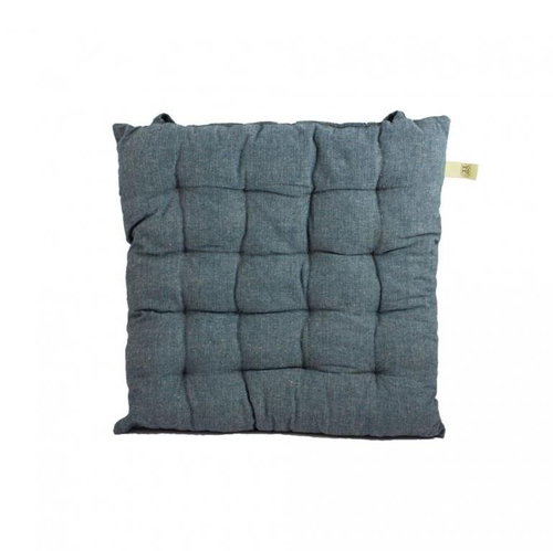 Home Elements Podsedák prošívaný 40 × 40 cm, modro-šedý - Chair Cushion - Main image