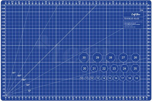Texi Blue cutting mat 45 × 30 cm - Cutting Mat - Main image