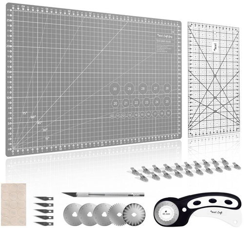 Texi Craft Gray patchwork set 45 × 30 cm - Cutting Mat - Main image