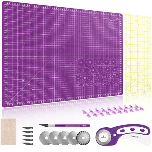 Texi Craft Purple patchwork set 60 × 45 cm - Cutting Mat - Main image