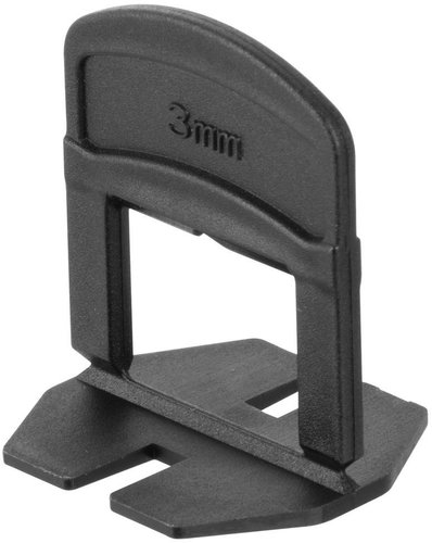 Strend Pro LS230T, leveling, under tiles, 3.0 mm, pack. 300 pcs, black plastic - Clamp Spacers - Main image