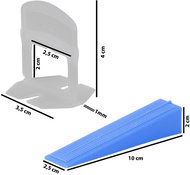 Strend Pro LS210W, levelling device, under tiles, 1.0 mm, pack of 100, white plastic - Clamp Spacers