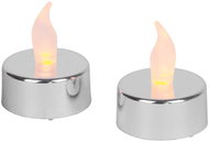 Strend Pro LED tea light, 2 pcs, silver, moving flame - LED Candle