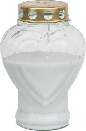 Strend Pro Heart candlestick, 80 h, 18,6 cm, for grave - Candle - Main image