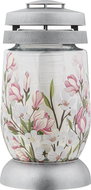 Strend Pro candle holder 3S Magnolia, silver, 22 cm, with 36 h refill - Candle