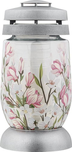 Strend Pro candle holder 3S Magnolia, silver, 22 cm, with 36 h refill - Candle - Main image
