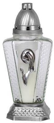Strend Pro Grave censer, clear glass, silver, praying Mary - Candle - Main image