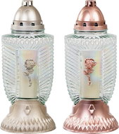 Strend Pro Grave censer, clear glass, mixed colours, 72 h - Candle