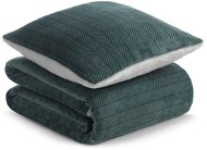 Set deky a polštáře DORMEO WARM HUG zelená  2022 LINES TRELLIS 130X190 - Polštář