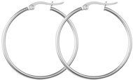 STYLE4 Round earrings Elise 40 mm, silver steel - Earrings