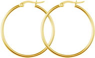 STYLE4 Round earrings Elise 20 mm, golden steel - Earrings