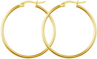 STYLE4 Round earrings Elise, golden steel - Earrings