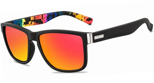 STYLE4 Pascal, polarized, black - orange - Sunglasses - Main image