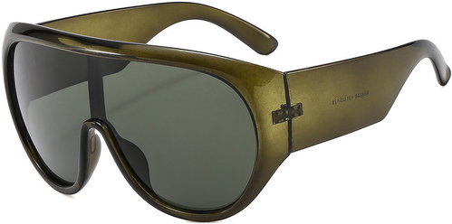 Style4 Sluneční brýle Nova Shield – transparentní zelené - Sunglasses - Main image