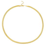STYLE4 Hadí řetízek 50 cm + 5 cm - 4 mm, zlatá ocel - Náhrdelník