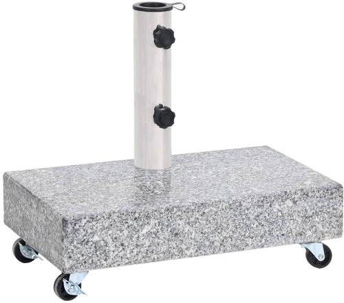 SHUMEE Stojan na slunečník světle šedý 45 × 25 × 8,3 cm žula - Umbrella Stand - Main image