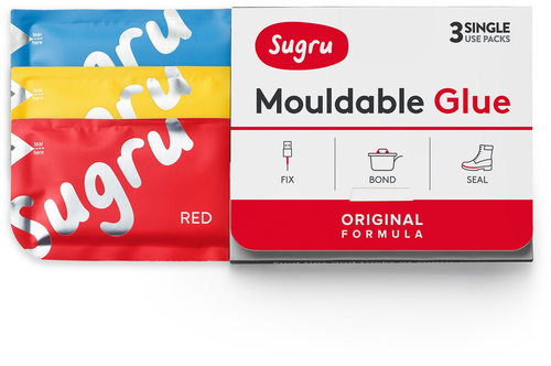Sugru Mouldable Glue 3 pack - red, blue, yellow - Glue - Main image