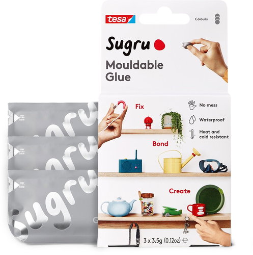 TESA Sugru - šedá, 3 x 3.5 g - Lepidlo - Hlavní obrázek