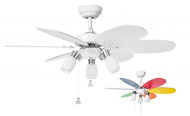 Sulion Ceiling fan with light Tones 072645, white and multicoloured - Fan