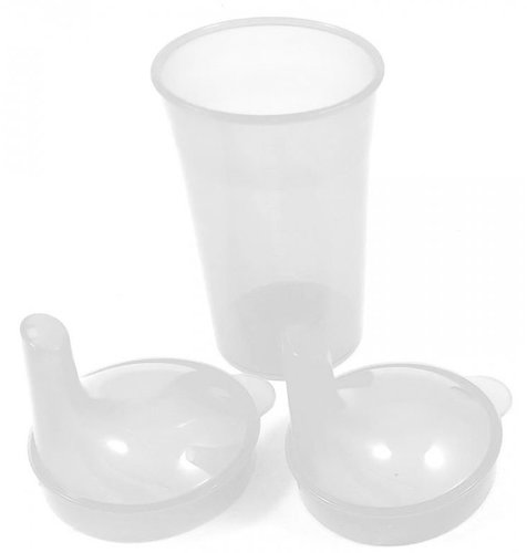 Sundo Mug with two lids and two wide mouthpieces, 250 ml, transparent - Mug - Main image