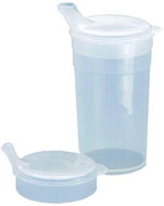 Sundo Mug with two lids with short mouthpieces, drinks, food, 250 ml, Transparent - Mug
