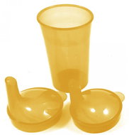 Sundo Mug with two lids and two wide mouthpieces, 250 ml, orange - Mug