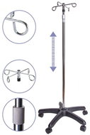 Sundo Infusion Stand on Wheels, Height Adjustable 117 - 208cm - Stand