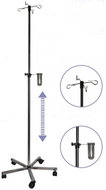 Sundo Infusion Stand on Wheels Stainless Steel, Height Adjustable 120 - 213cm - Stand