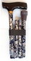 Walking stick Sundo Folding Support Stick, Height 85-95cm, Floral Blue - Vycházková hůl