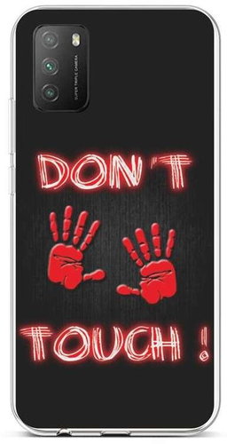 TopQ Cover Xiaomi Poco M3 silicone Don't Touch Red 57847 - Phone Cover - Main image