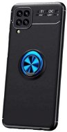 TopQ Cover Samsung A12 silicone black with blue ring 57664 - Phone Cover