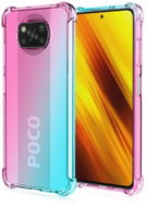 TopQ Cover Xiaomi Poco X3 silicone Shock rainbow mint-pink 60762 - Phone Cover
